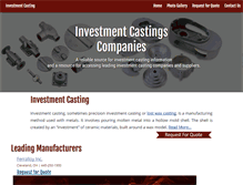 Tablet Screenshot of investment-castings.net
